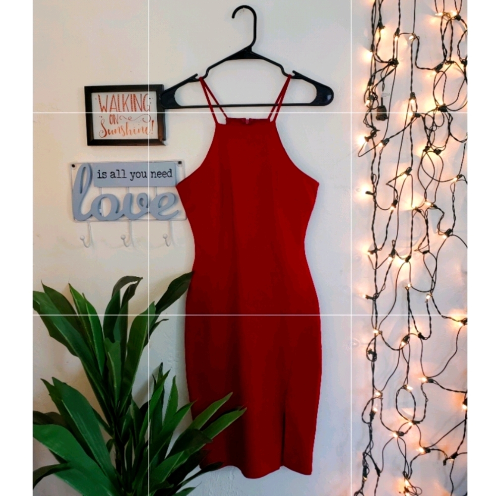Burgundy dress